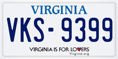 VA license plate VKS9399