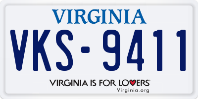 VA license plate VKS9411