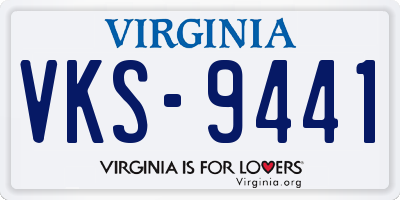 VA license plate VKS9441