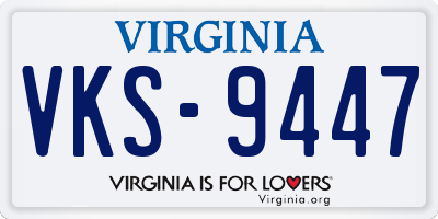 VA license plate VKS9447