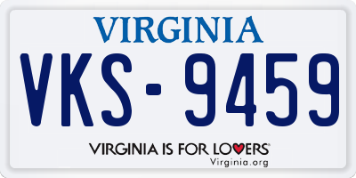 VA license plate VKS9459