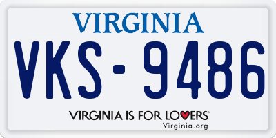 VA license plate VKS9486