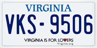 VA license plate VKS9506