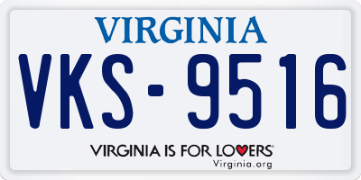 VA license plate VKS9516