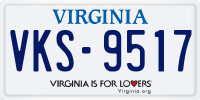 VA license plate VKS9517