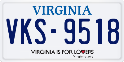 VA license plate VKS9518