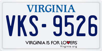 VA license plate VKS9526