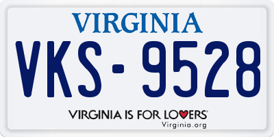 VA license plate VKS9528