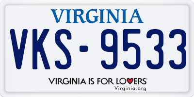 VA license plate VKS9533