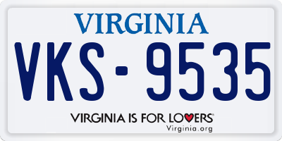 VA license plate VKS9535