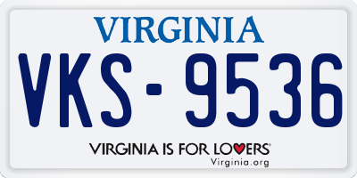 VA license plate VKS9536