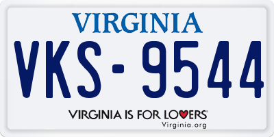 VA license plate VKS9544