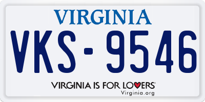 VA license plate VKS9546