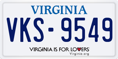 VA license plate VKS9549