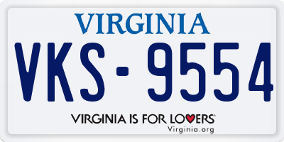 VA license plate VKS9554