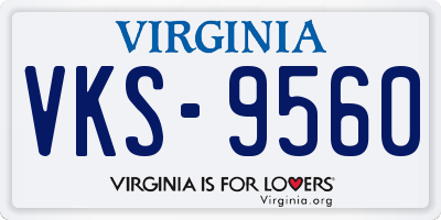 VA license plate VKS9560
