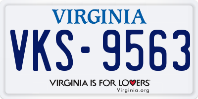 VA license plate VKS9563