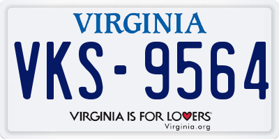 VA license plate VKS9564