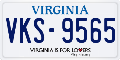 VA license plate VKS9565