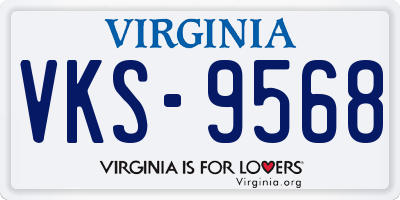 VA license plate VKS9568