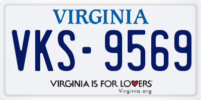 VA license plate VKS9569