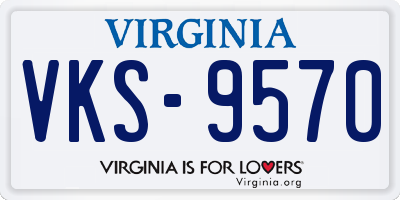 VA license plate VKS9570