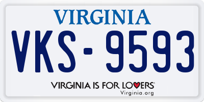 VA license plate VKS9593