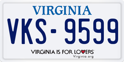 VA license plate VKS9599