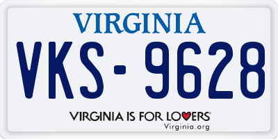 VA license plate VKS9628