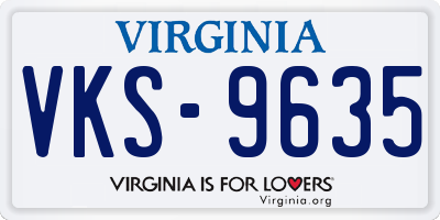 VA license plate VKS9635