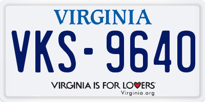 VA license plate VKS9640