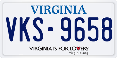 VA license plate VKS9658
