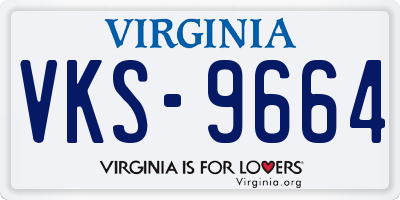 VA license plate VKS9664