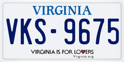 VA license plate VKS9675