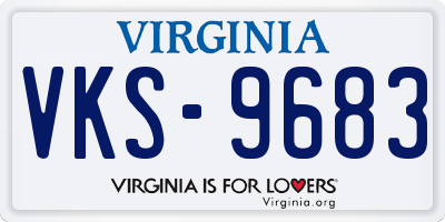 VA license plate VKS9683
