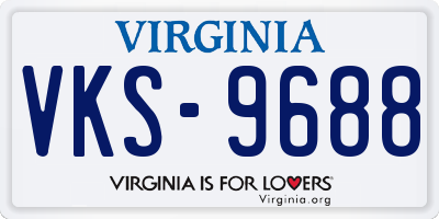 VA license plate VKS9688