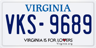 VA license plate VKS9689