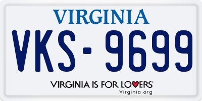 VA license plate VKS9699