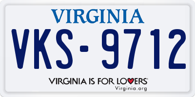 VA license plate VKS9712