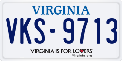 VA license plate VKS9713