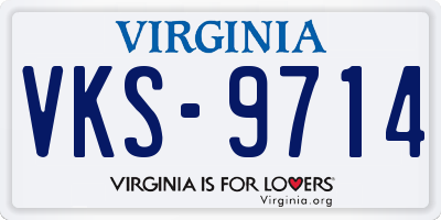 VA license plate VKS9714