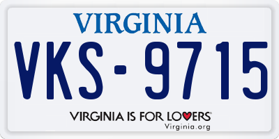 VA license plate VKS9715