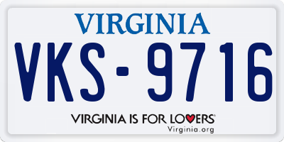 VA license plate VKS9716