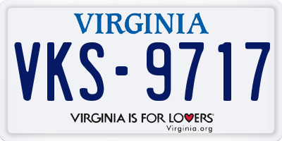 VA license plate VKS9717