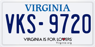 VA license plate VKS9720