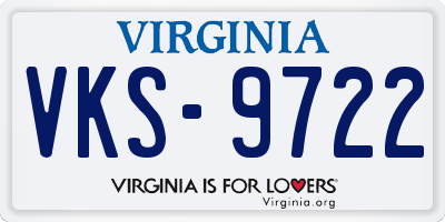 VA license plate VKS9722