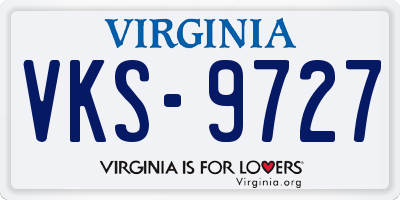 VA license plate VKS9727