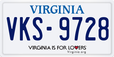 VA license plate VKS9728