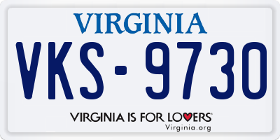 VA license plate VKS9730