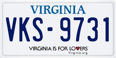VA license plate VKS9731
